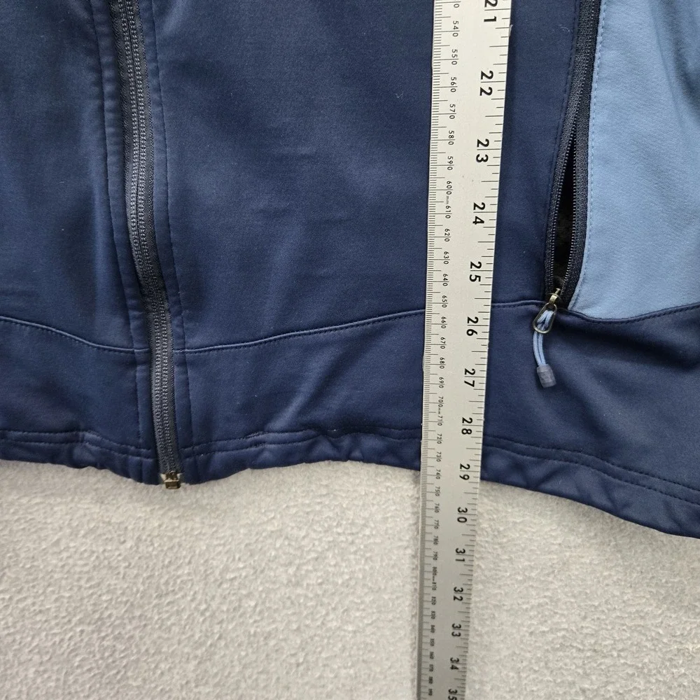 The North Face Men Jacket XL Blue Colorblock Windstopper Windbreaker Full Zip